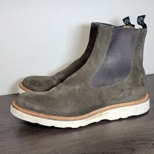 Trickers For Todd Snyder Thick Sole Brown Suede Leather Work Chelsea Boots